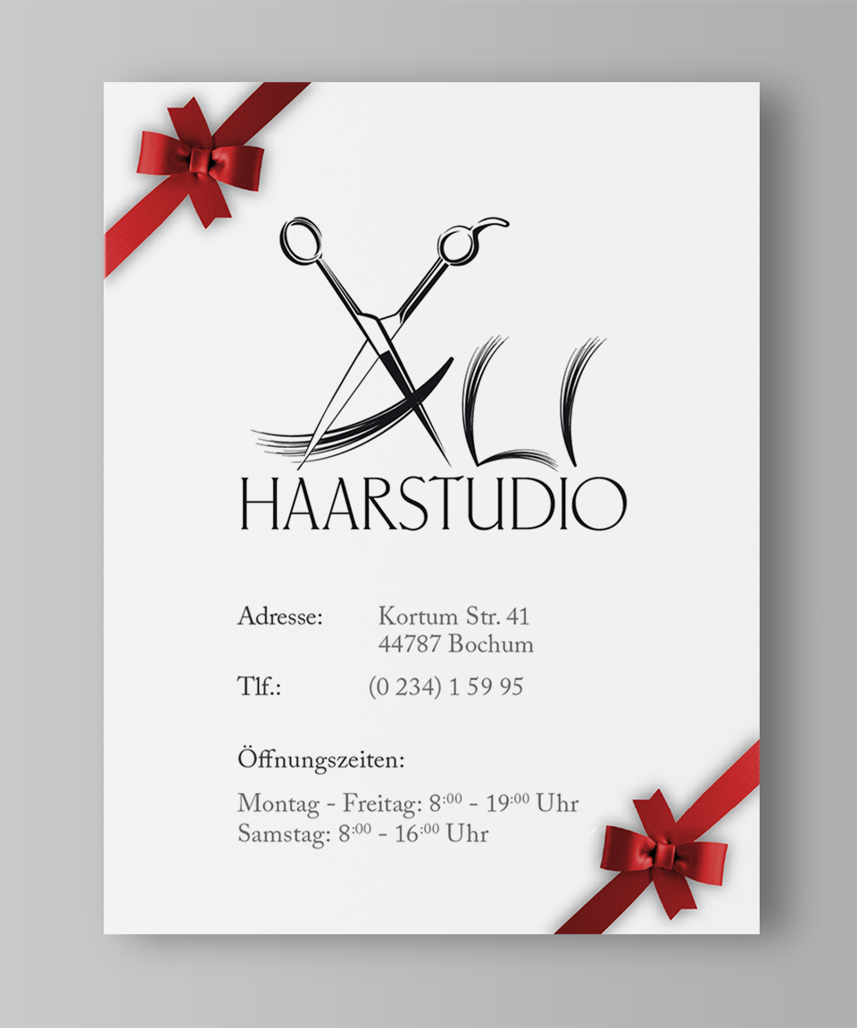 Haarstudio Ali Gutschein hinten