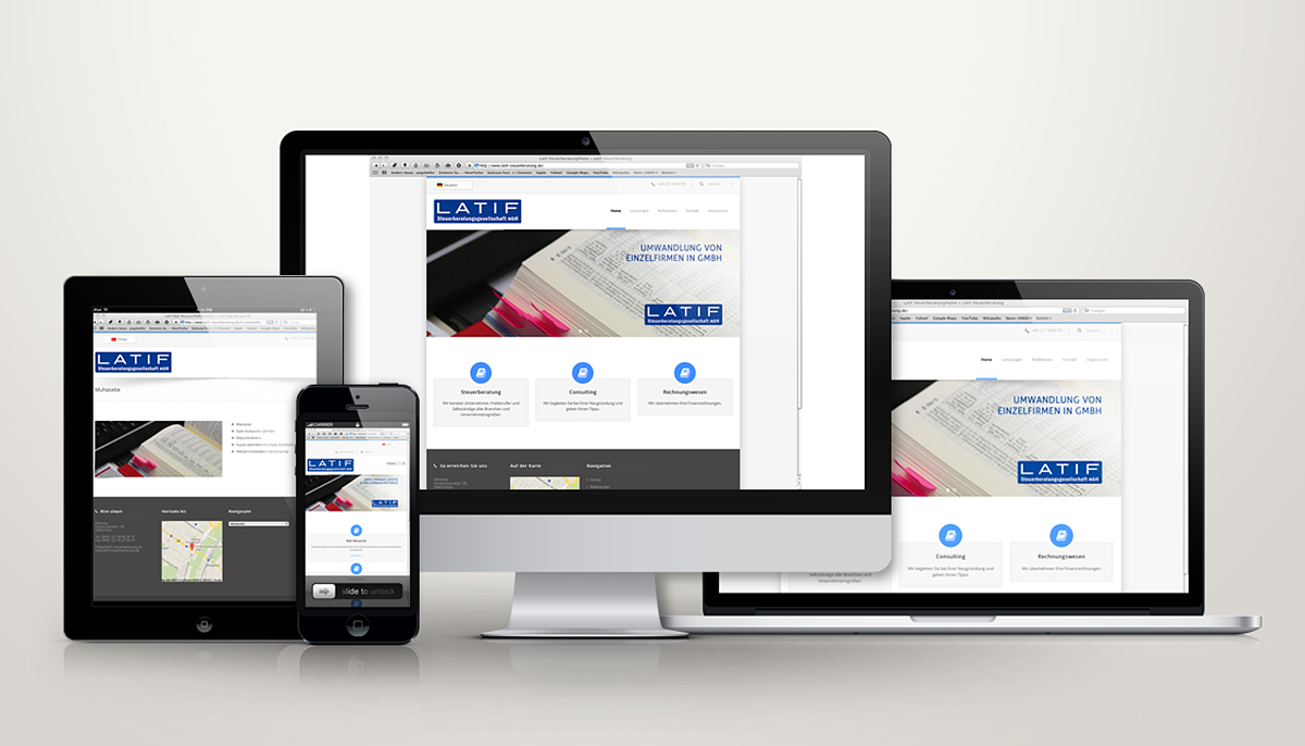 Latif Steuerberatung Webdesign Vorschau