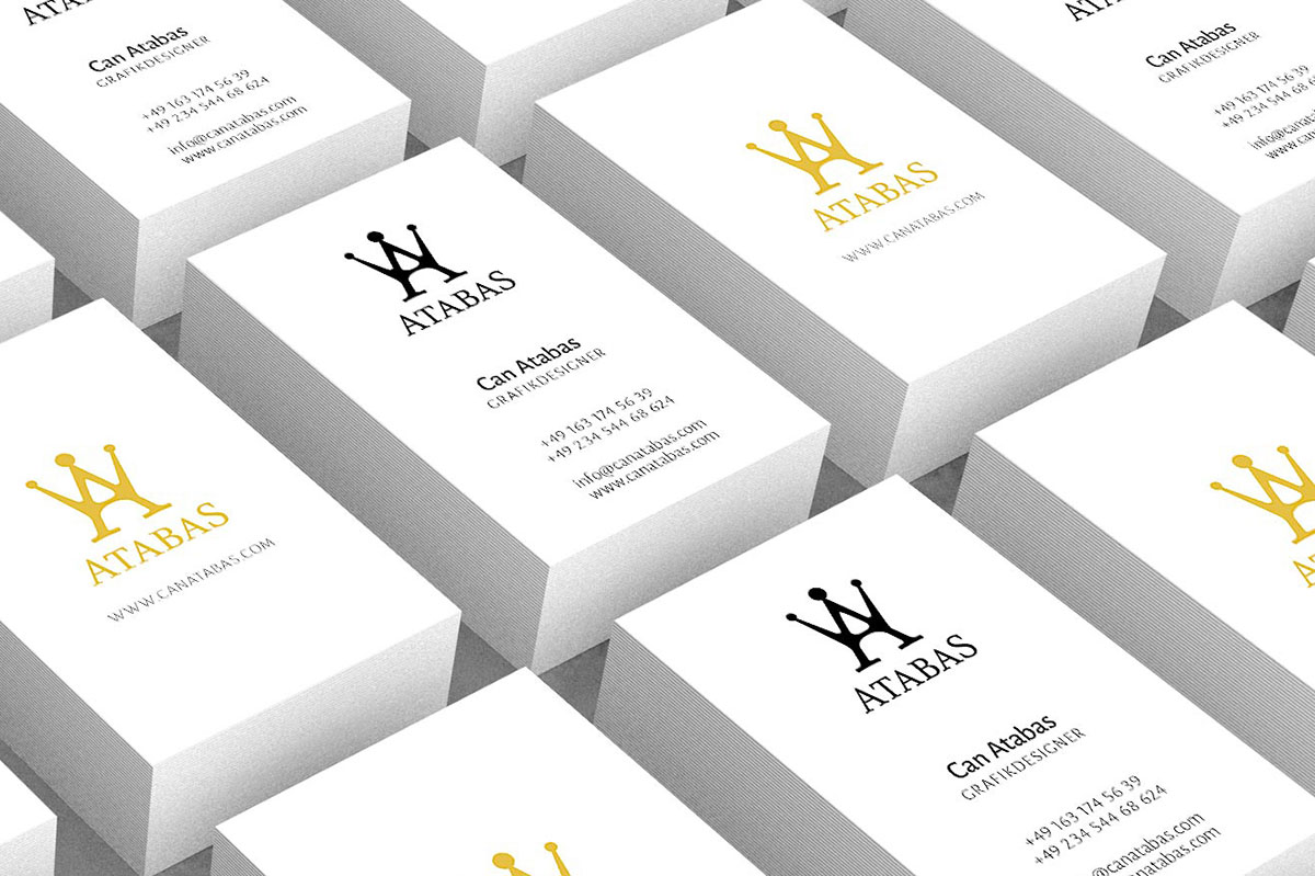 Kostenloses Visitenkarten-Mockup PSD | Can Atabas Design ...