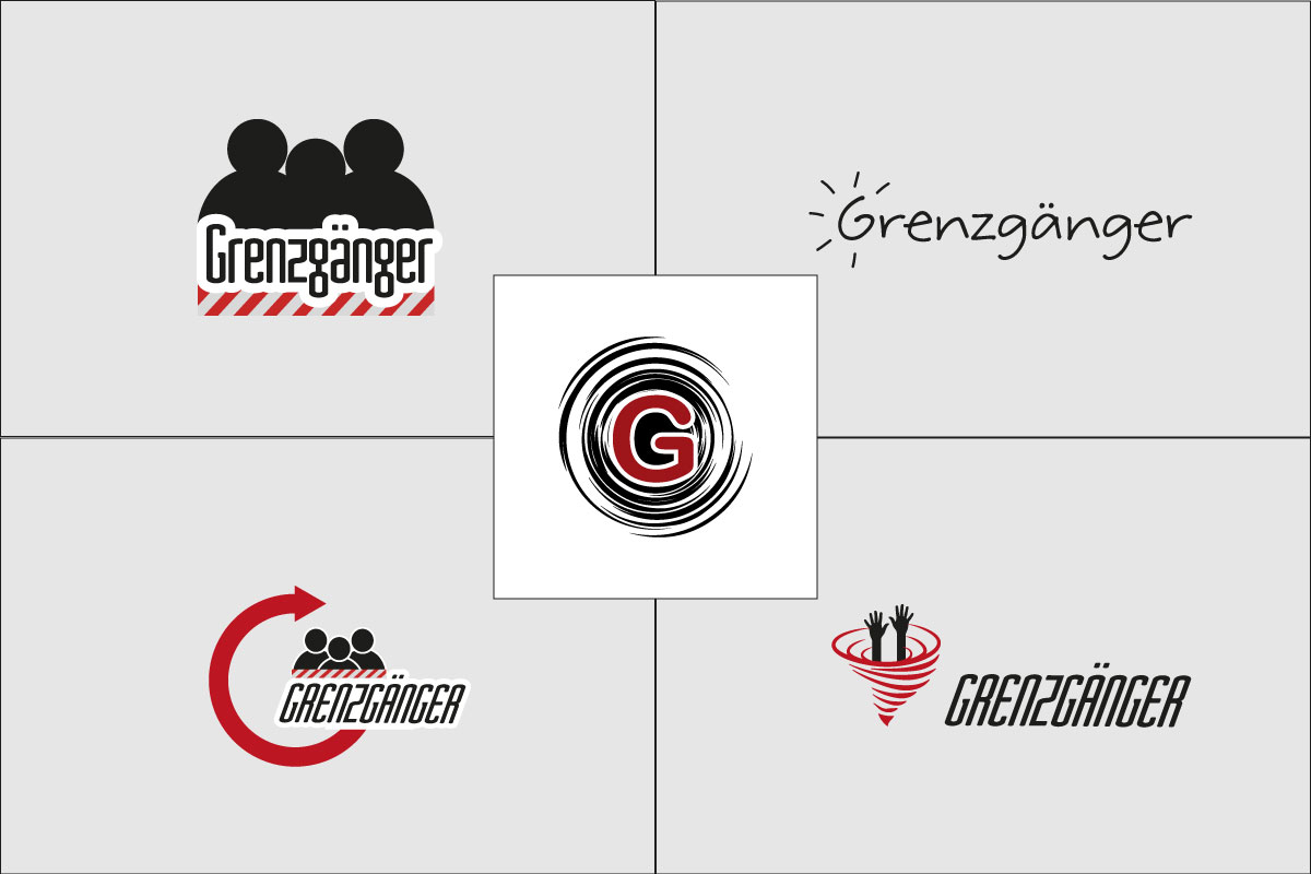 Beratungsnetzwerk Grenzgänger Logo Entwürfe